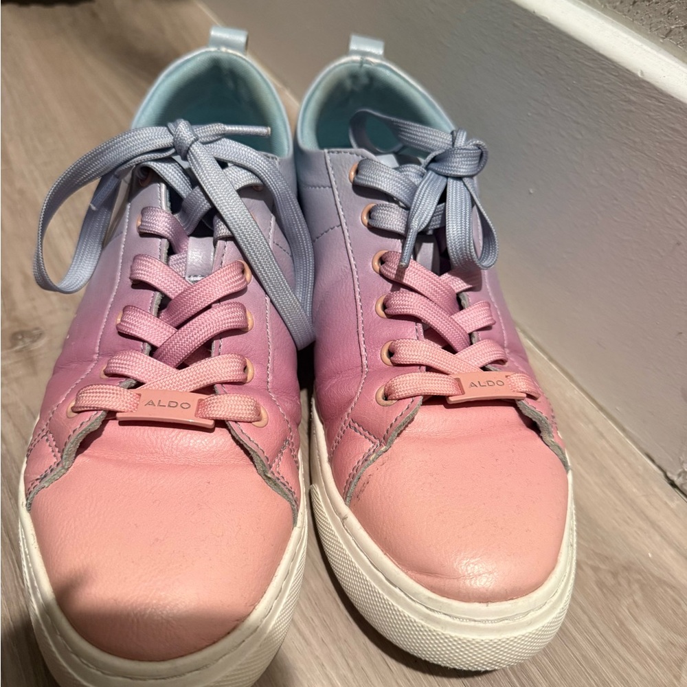 Aldo Two-Tone Pink and Lavender Sneakers